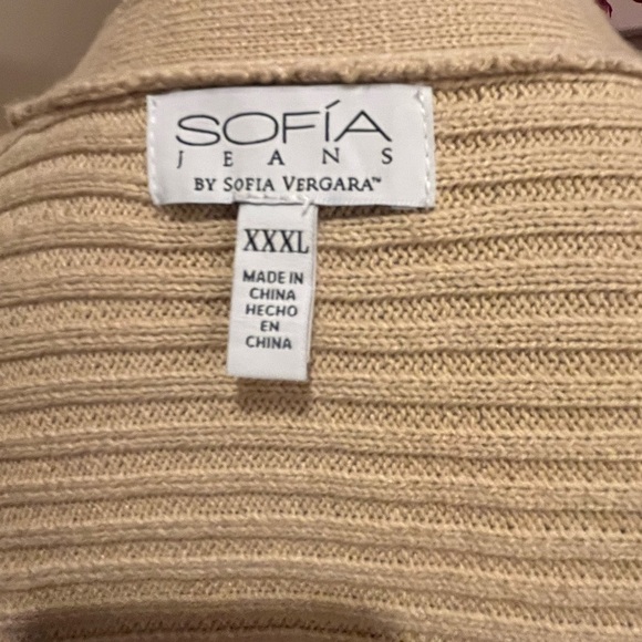 Sofia Jeans by Sofia Vergara Warm Sand Bodycon Knit Dress & Cardi Set, size XXXL - Picture 12 of 13